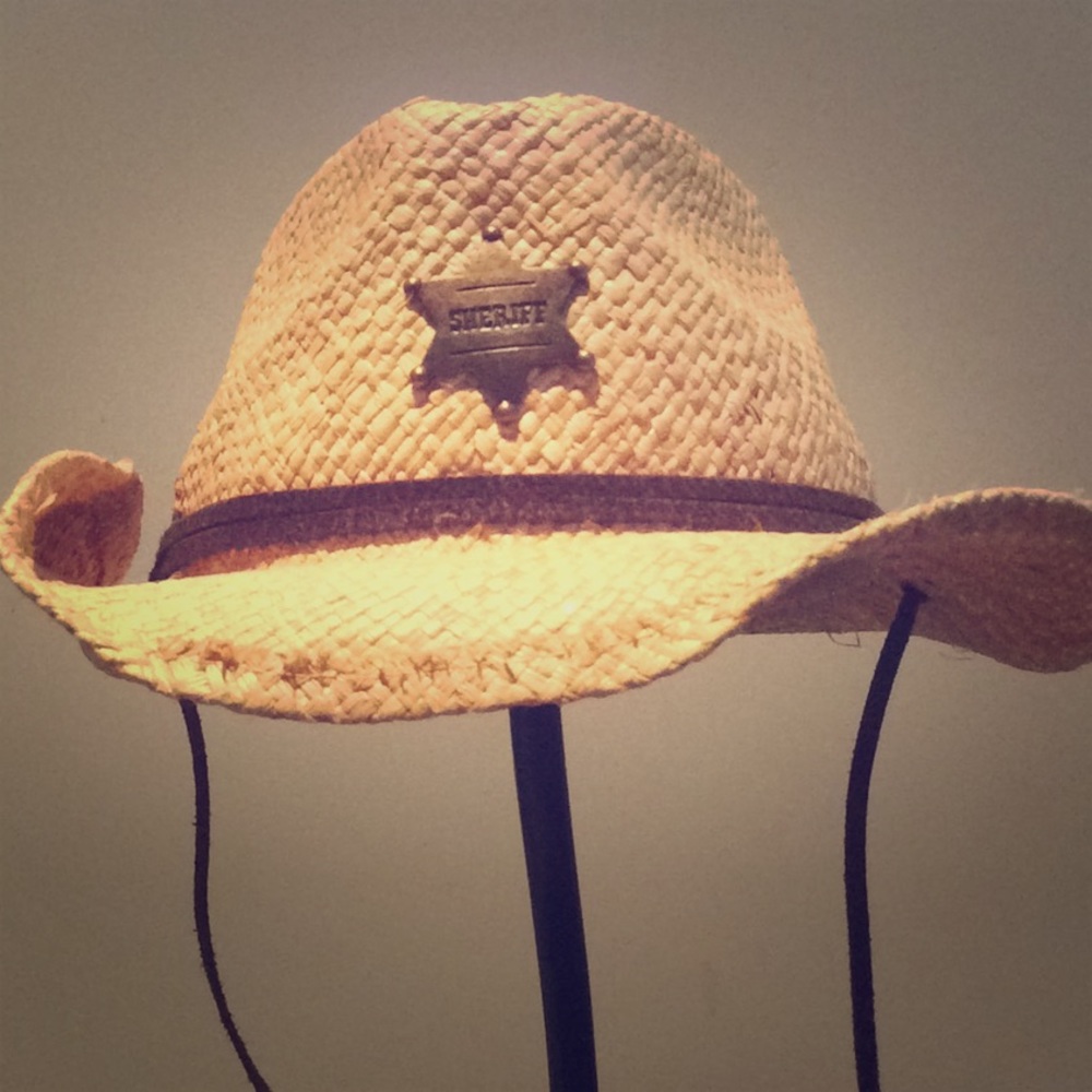 Straw Sheriff hat